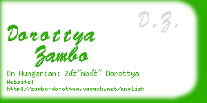 dorottya zambo business card